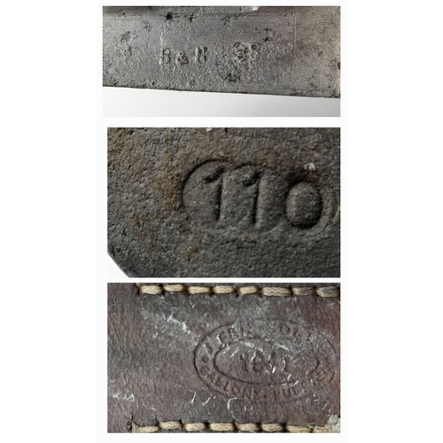 160 - WW2 French Resistance Belt with holster. The belt and buckle are captured German with a cross of Lor... 