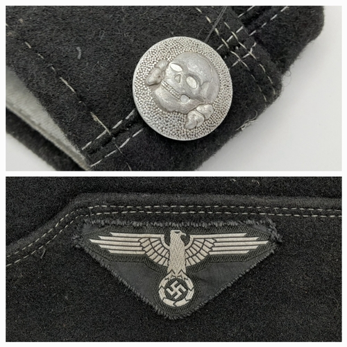 167 - 3rd Reich SSVT Overseas Cap. Most likely made in a forced labour workshop.