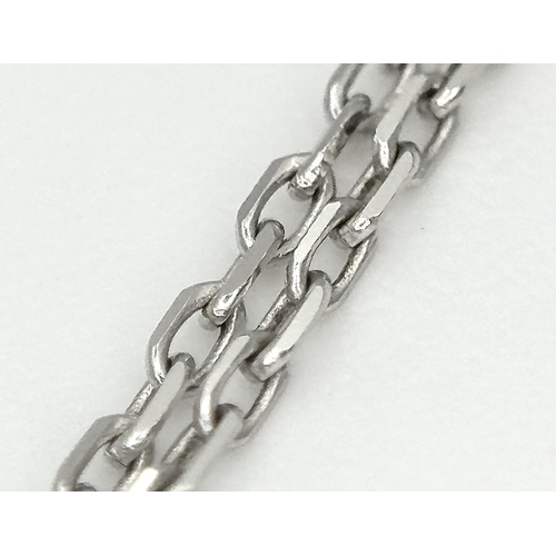 165 - A Quartz Wrapped 18K Gold and Diamond Pendant on an 18K White Gold Disappearing Necklace. 6cm and 40... 