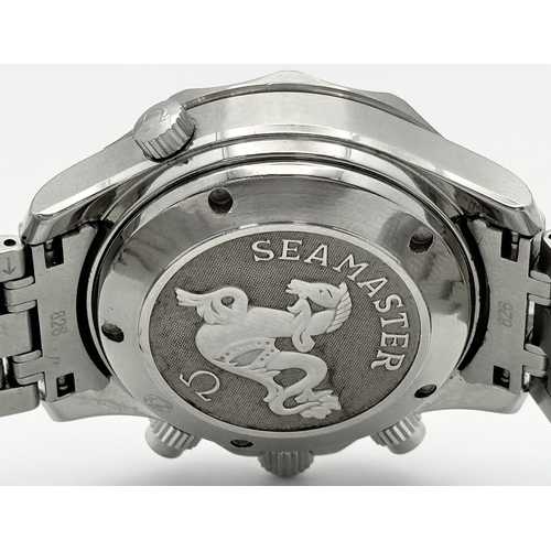 134 - An Omega Seamaster Professional Automatic Chronograph Gents Watch. Stainless steel bracelet and case... 