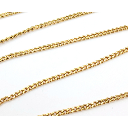 137 - Two Jade Pendants, One set in Gold on a Gilded Chain. 5cm and 3cm.  Ref: STK023083