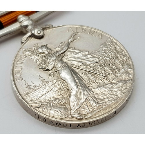 46 - A pair of medals to a defender of Kimberley during the siege of the town by the Boer forces under Co... 