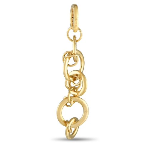 143 - A Pair of Di Modolo 18K Yellow Gold 1.30ct Diamond Dangle Earrings. Interlocking links crafted from ... 