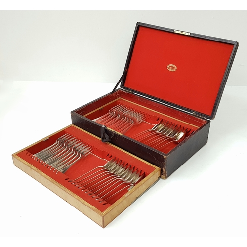 95 - A Fabulous Selection of Antique Dutch Silver Flatware in Original Storage Case. Made specially for a... 
