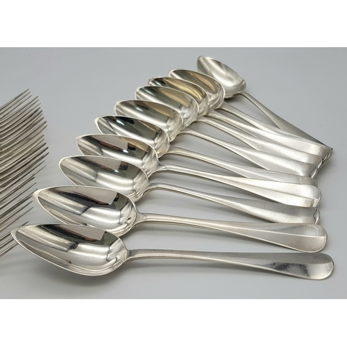 95 - A Fabulous Selection of Antique Dutch Silver Flatware in Original Storage Case. Made specially for a... 