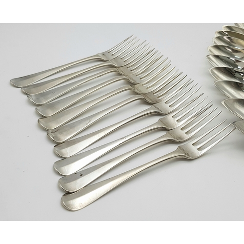 95 - A Fabulous Selection of Antique Dutch Silver Flatware in Original Storage Case. Made specially for a... 