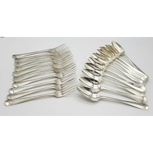 95 - A Fabulous Selection of Antique Dutch Silver Flatware in Original Storage Case. Made specially for a... 