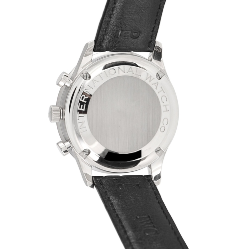 558 - An  18K white gold IWC Portugieser Chronograph Watch. A contemporary icon recognized for its large a... 