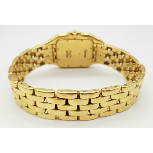 107 - A Beautiful Vintage Cartier Diamond Panthere de Cartier 18K Gold Gents Watch - Model 8839610232. 18k... 