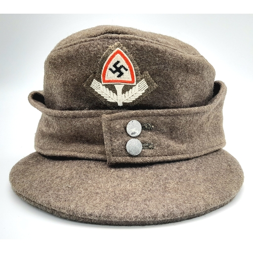 104 - 3rd Reich R.A.D (Labour Corps) Enlisted Mans/Nco's M43 Cap.