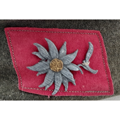 118 - 3rd Reich SA Sturmabteilung M43 Field Cap. The Salmon Pink indicates that it is from the SA Alpenlan... 
