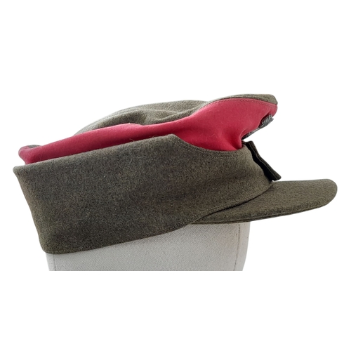 118 - 3rd Reich SA Sturmabteilung M43 Field Cap. The Salmon Pink indicates that it is from the SA Alpenlan... 
