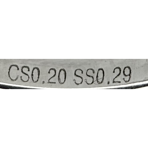 68 - A 14K WHITE GOLD OLD CUT DIAMOND SOLITAIRE RING -WITH DIAMOND HALO AND DIAMOND SHOULDERS. MAIN OLD C... 