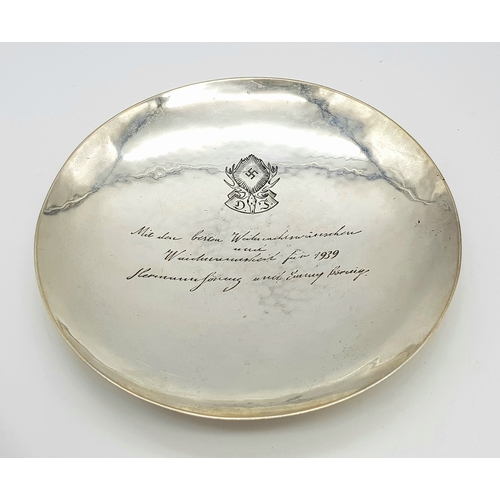 69 - 3rd Reich .875 Silver Hand Engraved Salvo. A Christmas Gift from Hermann Göering and his wife Emmy, ... 