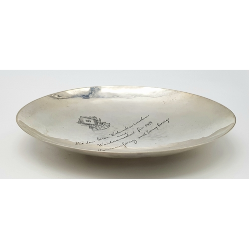 69 - 3rd Reich .875 Silver Hand Engraved Salvo. A Christmas Gift from Hermann Göering and his wife Emmy, ... 