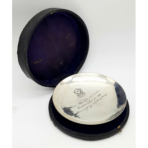 69 - 3rd Reich .875 Silver Hand Engraved Salvo. A Christmas Gift from Hermann Göering and his wife Emmy, ... 