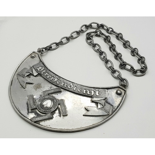 76 - 3rd Reich 1936 Model RAD 'Streifendienst' (Patrol Service) Gorget. Worn by Patrol leaders of the  St... 