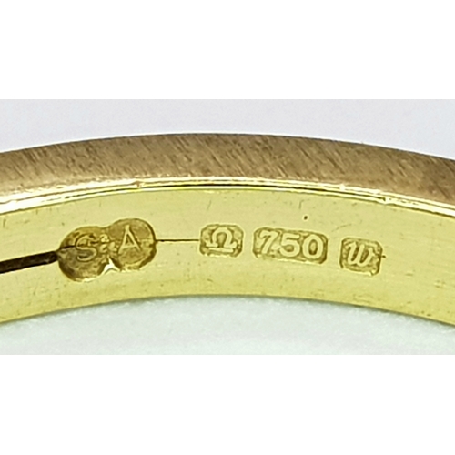 89 - AN 18K YELLOW GOLD DIAMOND 7 STONE RING. 0.25CT. 3G. SIZE M. SC-4087.