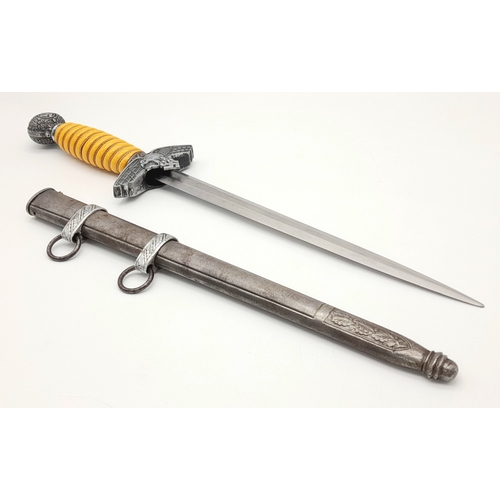 90 - Original German WWII 2nd Model Luftwaffe Dagger Unmarked WKC- A wartime produced 2nd Model Luftwaffe... 