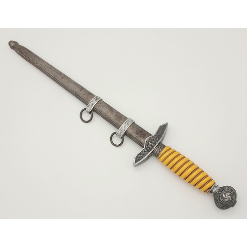 90 - Original German WWII 2nd Model Luftwaffe Dagger Unmarked WKC- A wartime produced 2nd Model Luftwaffe... 