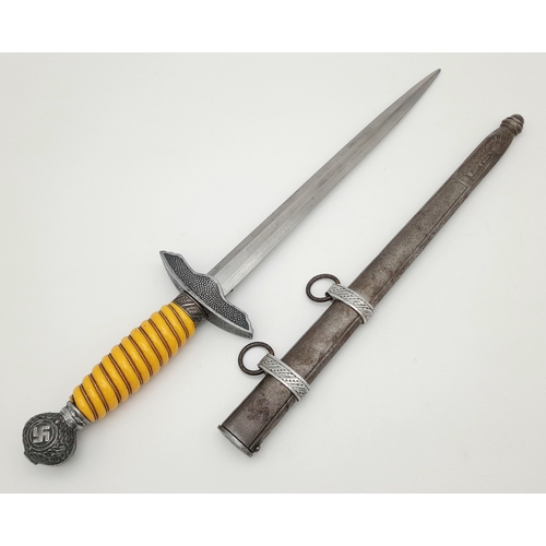 90 - Original German WWII 2nd Model Luftwaffe Dagger Unmarked WKC- A wartime produced 2nd Model Luftwaffe... 