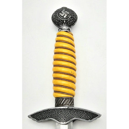 90 - Original German WWII 2nd Model Luftwaffe Dagger Unmarked WKC- A wartime produced 2nd Model Luftwaffe... 