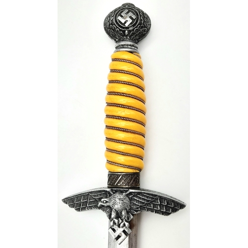 90 - Original German WWII 2nd Model Luftwaffe Dagger Unmarked WKC- A wartime produced 2nd Model Luftwaffe... 