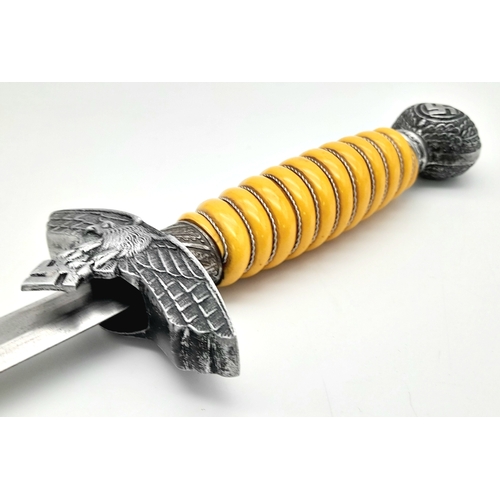 90 - Original German WWII 2nd Model Luftwaffe Dagger Unmarked WKC- A wartime produced 2nd Model Luftwaffe... 