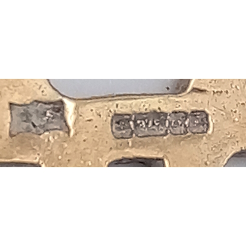 112 - Classic 9 CARAT GOLD ‘STAR OF DAVID’  PENDANT. Attractive rope surround. Full UK hallmark. 1.7 grams... 