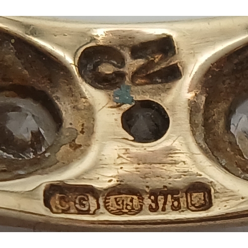 91 - Classic Traditional 9 CARAT GOLD ETERNITY RING. Set with a full circle of sparkling ZIRCONIA GEMSTON... 