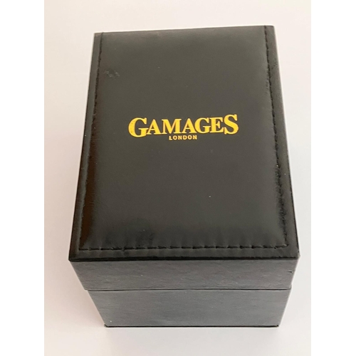 98 - Gentleman’s GAMAGES of LONDON CHRONOGRAPH watch, finished in Gold tone stainless steel, Black face m... 