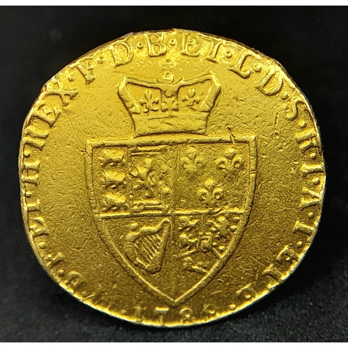 178 - A 1788 KING GEORGE III FULL GUINEA COIN. 7.3G. 22K GOLD. C-5021.