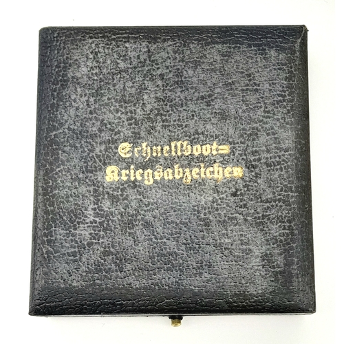 180 - WW2 German 3rd Reich Kriegsmarine 2nd Pattern Cased “Schnell Boat” (Fast Torpedo Boat) Qualification... 