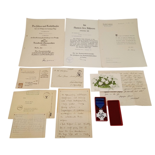 251 - 3rd Reich 25 Year Faithful Service Medal awarded to a Reichsbahn (Railway)Worker Wagenmeister Michae... 