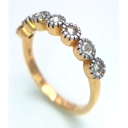 133 - Stunning 18 CARAT GOLD and DIAMOND RING, having 7 x COLETTE MOUNTED DIAMONDS in DAISY CHAIN FORMATIO... 