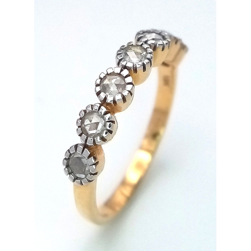 133 - Stunning 18 CARAT GOLD and DIAMOND RING, having 7 x COLETTE MOUNTED DIAMONDS in DAISY CHAIN FORMATIO... 
