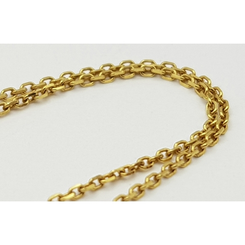 135 - An 18K Yellow Gold Necklace with Arabic Symbol. 46cm. 2.66g
Translates to Shirley