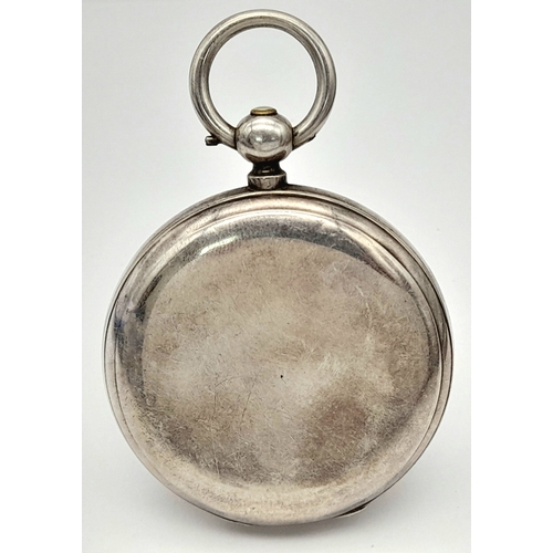 168 - Antique SILVER  POCKET WATCH. Open faced. Clear hallmark for Birmingham 1883. Excellent condition. K... 