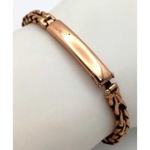 156 - A Vintage Omega 9K Gold Ladies Watch. 9k gold bracelet and case - 18mm. Patinaed dial. Mechanical, h... 