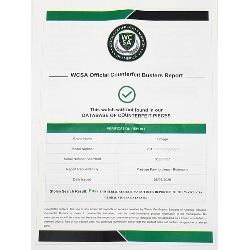 861 - An Omega Seamaster Aqua Terra Automatic Gents Watch. Model - 231.23.43.22.06.001. Black leather stra... 