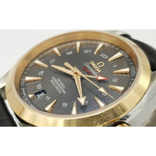 861 - An Omega Seamaster Aqua Terra Automatic Gents Watch. Model - 231.23.43.22.06.001. Black leather stra... 