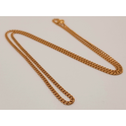 169 - A 9K Yellow Gold Disappearing Necklace. 40cm. 2.58g
