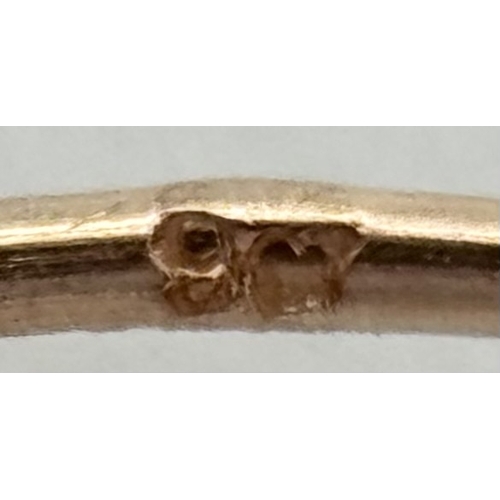 175 - Classic Pair of 9 CARAT ‘ROSE GOLD’ HOOP EARRINGS. Patterned Side Detail.  0.8 Grams. 2 cm Diameter.