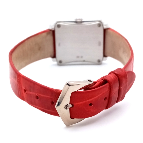 66 - A FABULOUS 18K WHITE GOLD  LADIES PATEK PHILIPPE 