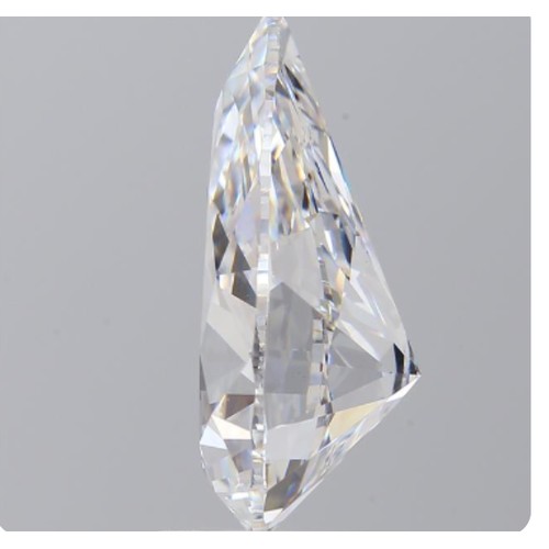 176 - A 4ct Pear Shape Brilliant cut Lab-Grown Diamond. Color E, clarity VS2. IGI certified. Cert no: LG64... 