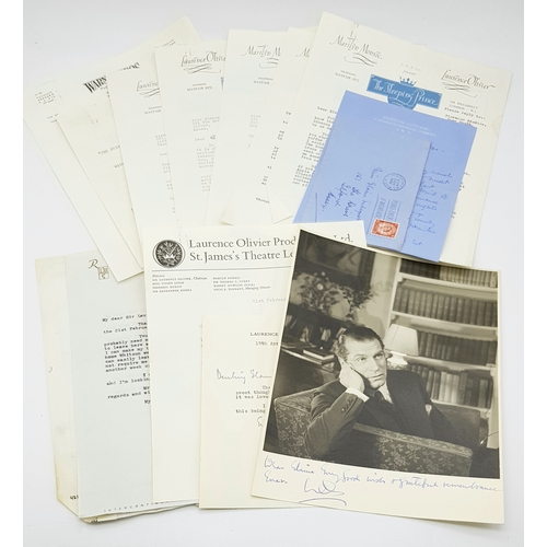 128 - Correspondence From Sir Laurence Olivier! First, a letter from Sir Larry asking for Elaine Schreyeck... 