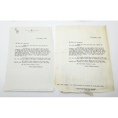 128 - Correspondence From Sir Laurence Olivier! First, a letter from Sir Larry asking for Elaine Schreyeck... 