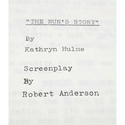 289 - A Shooting Script (Final Script) for the 1959 Audrey Hepburn Movie 'The Nun's Story' - 8 time Academ... 