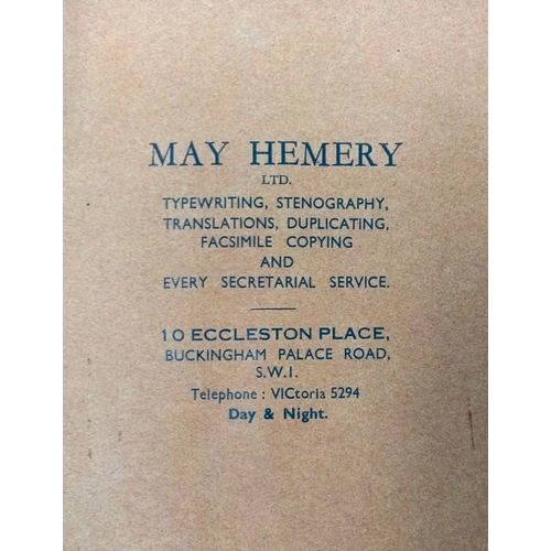 1 - A Final Shooting Script for the 1946 Movie 'Bedelia'. Margaret Lockwood plays the femme fatale in th... 