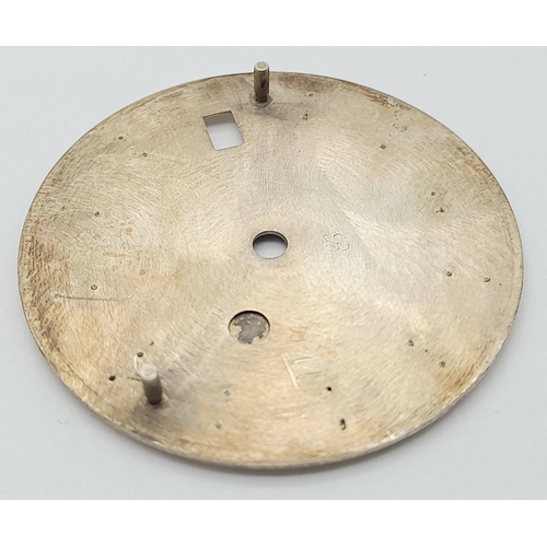 25 - A Mickey Mouse Figure Hand-Painted on a Rolex Datejust Dial. 28mm diameter. Silver tone.